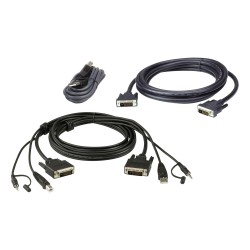 ATEN Kit de cable para KVM seguro DVI-D dual link dual display USB de 3 m
