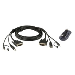 ATEN Kit de cable para KVM seguro DVI-D dual link USB de 3 m