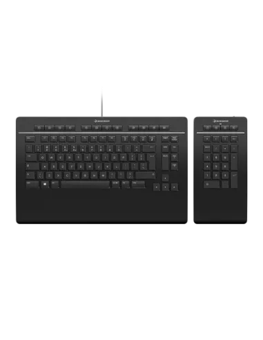 3Dconnexion Keyboard Pro with Numpad teclado Oficina USB + RF Wireless + Bluetooth QWERTZ Alemán Negro