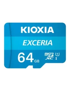 Tarjeta memoria micro secure digital sd kioxia 64gb exceria uhs - i c10 r100 con adaptador