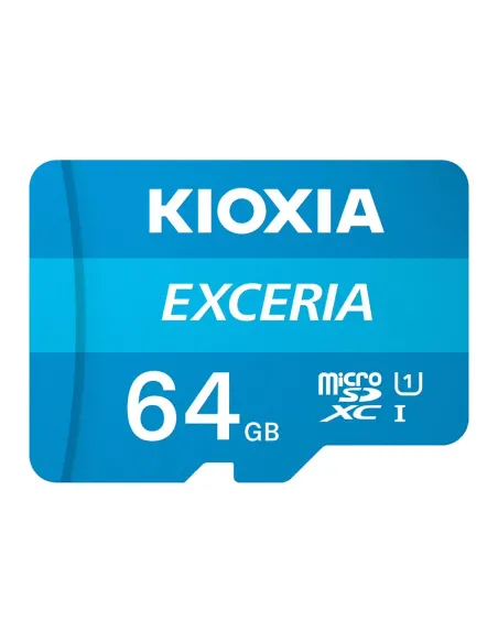 Tarjeta memoria micro secure digital sd kioxia 64gb exceria uhs - i c10 r100 con adaptador