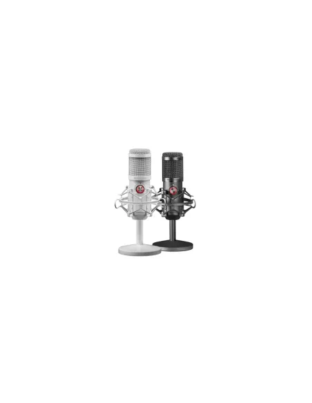 Mars Gaming MMICXW Micrófono Estudio Profesional LED Mute USB Blanco