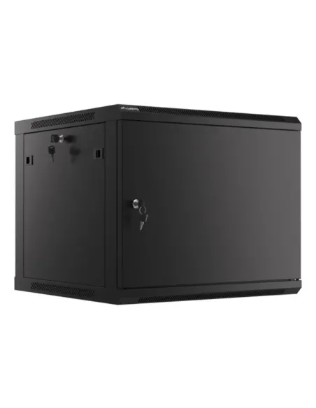 Armario lanberg mural rack 19pulgadas 9u -  600x600 negro