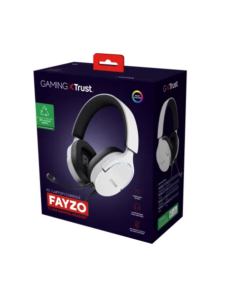 Trust GXT 490 FAYZO Auriculares Alámbrico Diadema Motocicleta USB tipo A Negro, Blanco