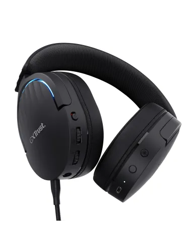 Trust GXT 491 Fayzo Auriculares Inalámbrico y alámbrico Diadema Juego USB Tipo C Bluetooth Negro