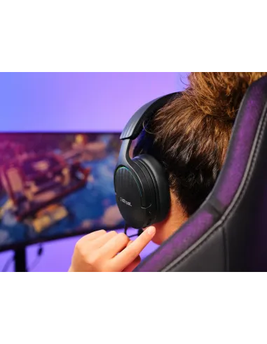 Trust GXT 491 Fayzo Auriculares Inalámbrico y alámbrico Diadema Juego USB Tipo C Bluetooth Negro
