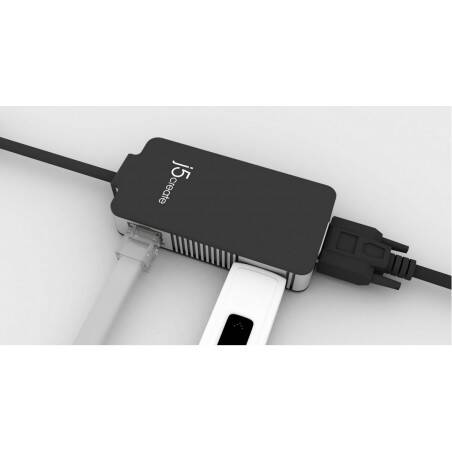 j5create JUA370 Adaptador gráfico USB 2048 x 1152 Pixeles Negro