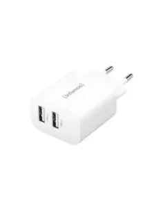 Intenso | Cargador pared W24AA|2xUSB-A|blanco