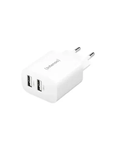 Intenso | Cargador pared W24AA|2xUSB-A|blanco