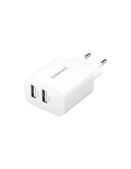 Intenso | Cargador pared W24AA|2xUSB-A|blanco