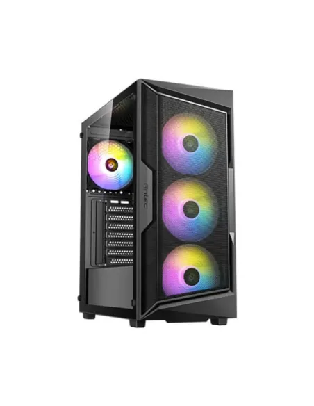 Caja ordenador gaming antex ax61 micro atx argb  cristal templado negro
