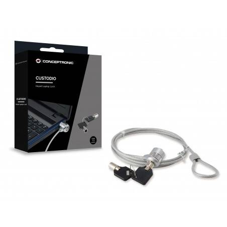 Conceptronic CNBSLOCK15 cable antirrobo Plata 1,5 m
