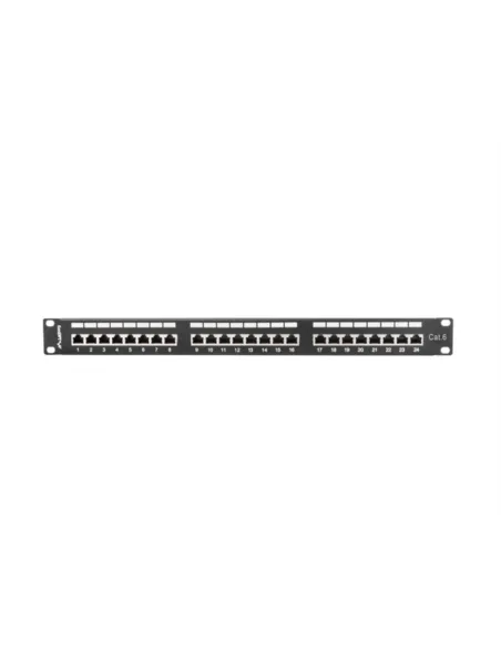 Patch panel lanberg 24 puertos 1u cat.6 sftp 19pulgadas rack negro Patch panel lanberg 24 puertos 1u cat.6 sftp 19pulgadas rack negro