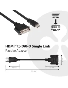 CLUB3D HDMI to DVI Single Link Passive Adapter 2