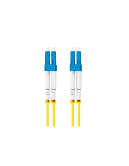 Latiguillo fibra optico lc - upc lanberg 1m mono duplex g657a1 lszh amarillo