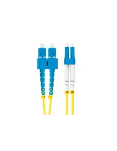 Latiguillo fibra optica sc - upc a lc - upc lanberg 1m mono duplex g657a1 lszh amarillo