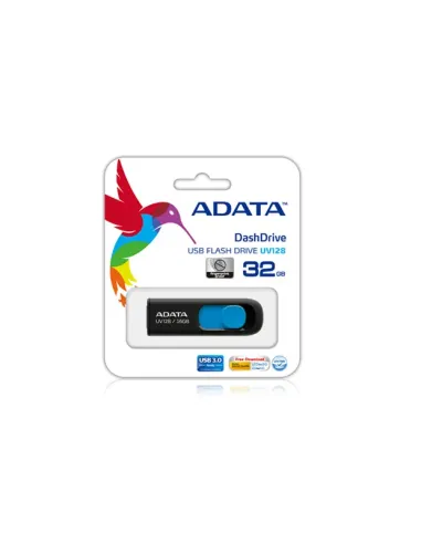 ADATA DashDrive UV128 128GB unidad flash USB USB tipo A 3.2 Gen 1 (3.1 Gen 1) Negro, Azul