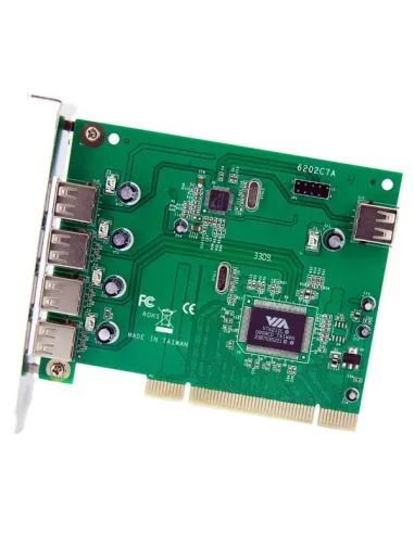 StarTech.com Adaptador Tarjeta PCI USB 2.0 de Alta Velocidad 7 Puertos - 4 Externos y 3 Internos