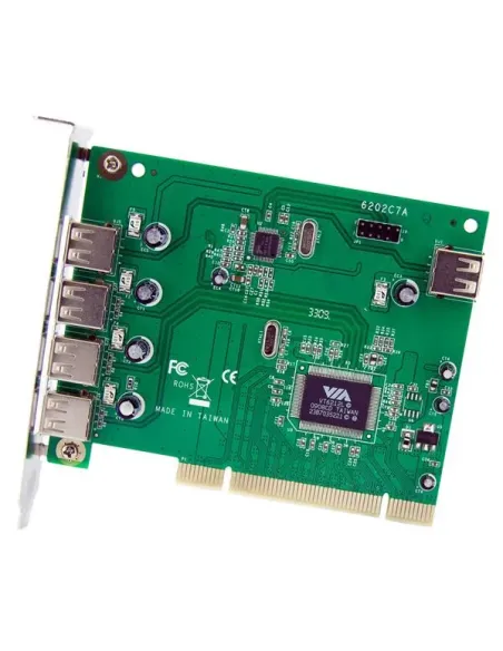 StarTech.com Adaptador Tarjeta PCI USB 2.0 de Alta Velocidad 7 Puertos - 4 Externos y 3 Internos