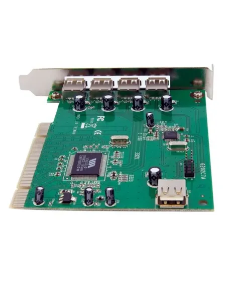 StarTech.com Adaptador Tarjeta PCI USB 2.0 de Alta Velocidad 7 Puertos - 4 Externos y 3 Internos