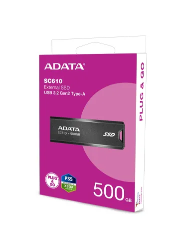 ADATA SC610 500 GB USB tipo A 3.2 Gen 2 (3.1 Gen 2) Negro