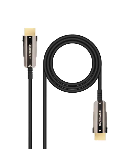 Nanocable Cable HDMI V2.0 AOC 4K@60Hz 18Gbps A M-A M, Negro, 10 m Nanocable Cable HDMI V2.0 AOC 4K@60Hz 18Gbps A M-A M, Negro, 10 m