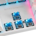Mars Gaming MK422 Blanco Teclado Mecánico Gaming RGB Antighosting Switch Mecánico Azul Idioma Español