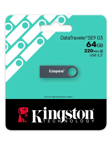 Kingston Technology DataTraveler SE9 G3 unidad flash USB 64 GB USB tipo A 3.2 Gen 1 (3.1 Gen 1) Negro