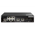 QNAP QSW-M2106R-2S2T switch Gestionado L2 10G Ethernet (100 1000 10000) 1U Negro