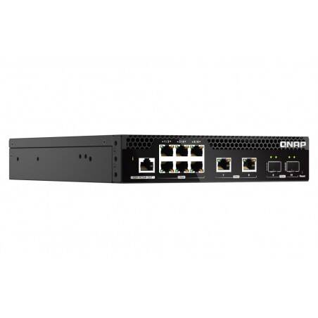QNAP QSW-M2106R-2S2T switch Gestionado L2 10G Ethernet (100 1000 10000) 1U Negro