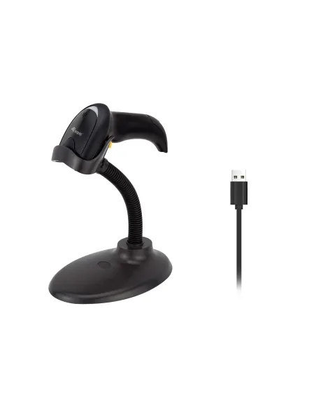 Equip 351021 lector de código de barras Lector de códigos de barras portátil 1D 2D LED Negro