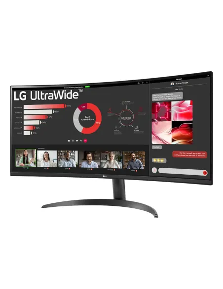 LG 34WR50QK-B pantalla para PC 86,4 cm (34") 3440 x 1440 Pixeles Wide Quad HD Negro