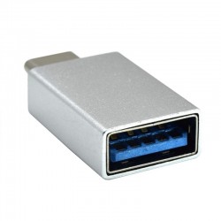 Ewent EW9643 cambiador de género para cable USB C USB A Plata