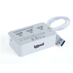 iggual IGG316733 hub de interfaz USB 3.2 Gen 1 (3.1 Gen 1) Type-A 5000 Mbit/s Blanco