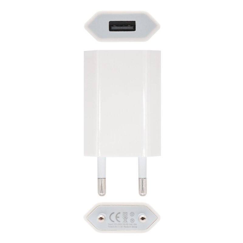 Nanocable MINI CARGADOR USB PARA IPOD IPHONE,5V-1A, BLANCO