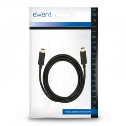Ewent EC1045 cable USB 1 m USB 3.2 Gen 2 (3.1 Gen 2) USB C Color Negro