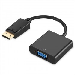 Ewent EC1454 adaptador de cable de vídeo 0,15 m DisplayPort VGA (D-Sub) Color Negro