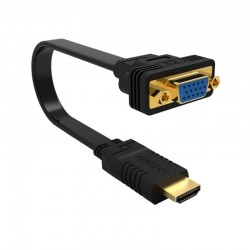 Ewent EW9869 adaptador de cable de vídeo 0,15 m HDMI tipo A (Estándar) VGA (D-Sub) Negro