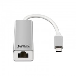 Nanocable Conversor USB-C A Ethernet Gigabit 10/100/1000 Mbps. 15cm