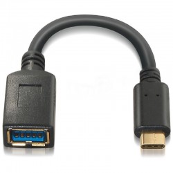 Nanocable USB 3.1, 0.15m cable USB 0,15 m USB 3.2 Gen 2 (3.1 Gen 2) USB A USB C Negro