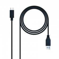 Nanocable Cable USB 3.1 Gen2 10Gbps 3A, tipo USB-C/M-A/M, negro, 0.5 m