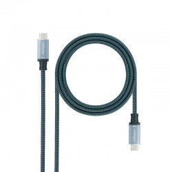 Nanocable Cable USB 3.1 Gen2 10Gbps 5A, 4K/60Hz, USB-C/M-USB-C/M, Gris/Negro, 0.5 m