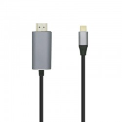 AISENS Cable conversor USB-C a HDMI 4K@60HZ, USB-C/M-HDMI/M, Negro, 0.8m