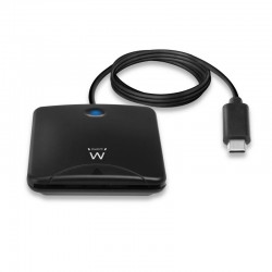 Ewent EW1055 lector de tarjeta inteligente Interior USB 3.2 Gen 1 (3.1 Gen 1) Color Negro