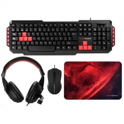 Mars Gaming MRCP1 teclado USB Negro, Rojo