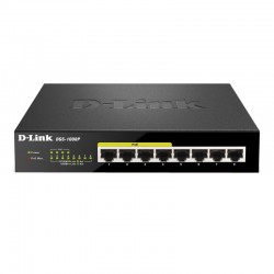 D-Link DGS-1008P switch No administrado Gigabit Ethernet (10/100/1000) Energía sobre Ethernet (PoE) Negro