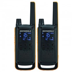 Motorola T82 Twin Pack & Chgr two-way radios 16 canales Negro, Naranja