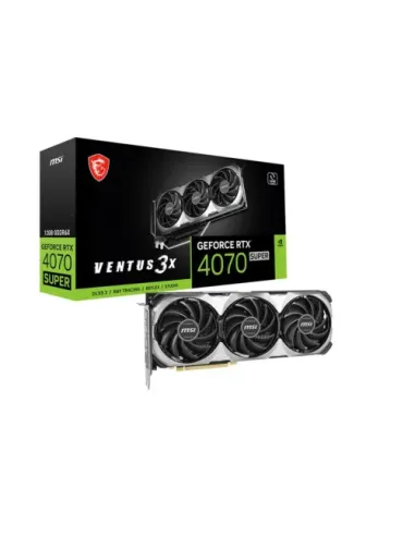 VGA MSI RTX 4070 SUPER 12G VENTUS 3X,NV,RTX4070SUPER,12GB,GDDR6X,192BIT,3DP+1HDMI,TORX FAN 4.0,3 VENTILADORES