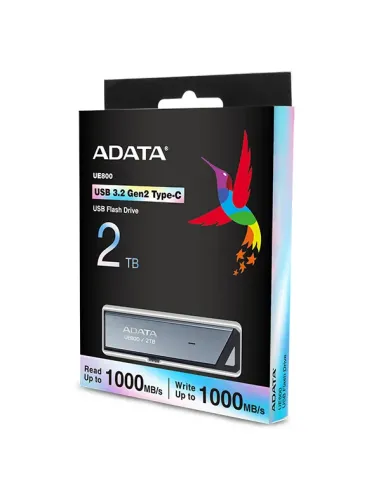 ADATA AELI-UE800-2T-CSG unidad flash USB 2 TB USB Tipo C 3.2 Gen 2 (3.1 Gen 2) Plata