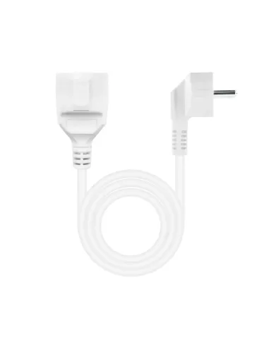 Nanocable Cable de Alimentación Alargador, Blanco, 10 m
